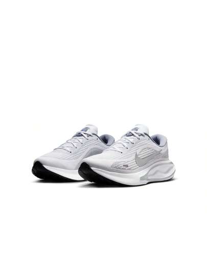 أحذية الجري للرجال Nike Journey Run أبيض-معدني فضي-أسود-رمادي-سباق