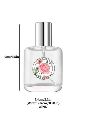 زجاجة عطر نسائي بنكهة زهرية سعة 30 مل، معطر هواء ذو رائحة خفيفة وطويلة الأمد