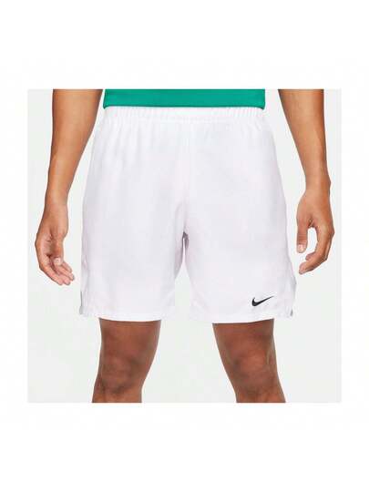 Nike شورت تنس رجالي نايك كورت فيكتوري 7 بوصة، لون أبيض/(أسود)، تقنية دري-فيت