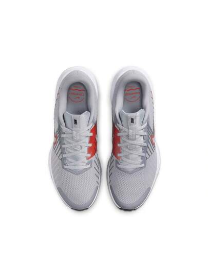 Nike أحذية الجري للرجال نايك رن ديفاي بلون رمادي ذئبي/أحمر ساطع-أسود-أبيض