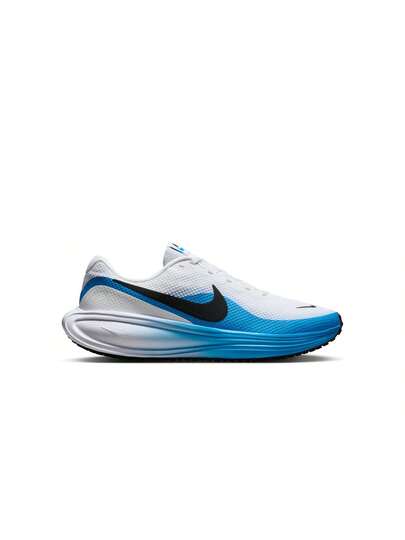 Nike أحذية الجري على الطرق للرجال نايك ريفولوشن 8 باللون الأبيض/الأسود-فولت