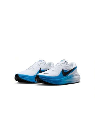 Nike أحذية الجري على الطرق للرجال نايك ريفولوشن 8 باللون الأبيض/الأسود-فولت