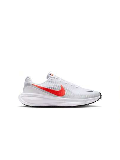 Nike أحذية الجري على الطرق للرجال نايك ريفولوشن 8 باللون الأبيض والأحمر الساطع والبلاتيني النقي والأسود