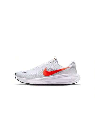 Nike أحذية الجري على الطرق للرجال نايك ريفولوشن 8 باللون الأبيض والأحمر الساطع والبلاتيني النقي والأسود