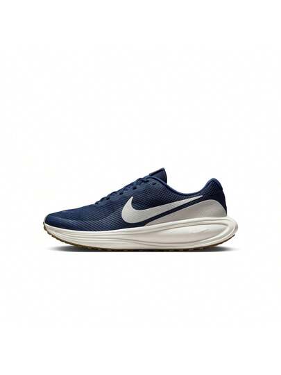 Nike أحذية الجري على الطرق للرجال نايك ريفولوشن 8 باللون الأبيض/الأسود-البطل الأزرق