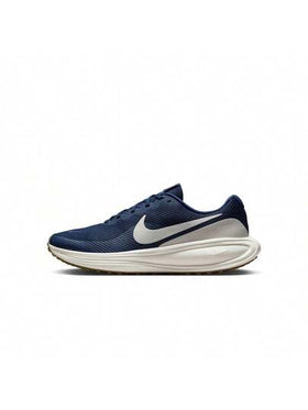 Nike أحذية الجري على الطرق للرجال نايك ريفولوشن 8 باللون الأبيض/الأسود-البطل الأزرق