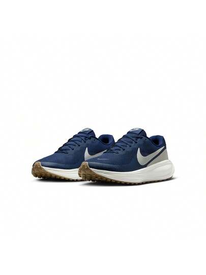 Nike أحذية الجري على الطرق للرجال نايك ريفولوشن 8 باللون الأبيض/الأسود-البطل الأزرق