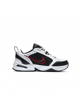 Nike أحذية تمرين رجالية نايك إير مونارك الإصدار الرابع باللون الأبيض/الأسود-الأحمر الرياضي