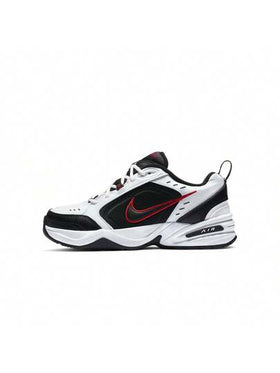 Nike أحذية تمرين رجالية نايك إير مونارك الإصدار الرابع باللون الأبيض/الأسود-الأحمر الرياضي