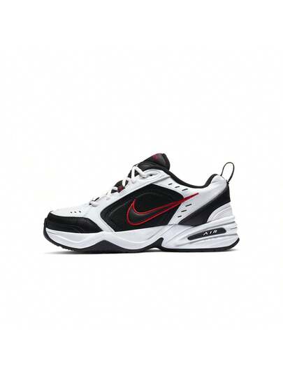 Nike أحذية تمرين رجالية نايك إير مونارك الإصدار الرابع باللون الأبيض/الأسود-الأحمر الرياضي
