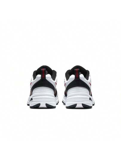 Nike أحذية تمرين رجالية نايك إير مونارك الإصدار الرابع باللون الأبيض/الأسود-الأحمر الرياضي