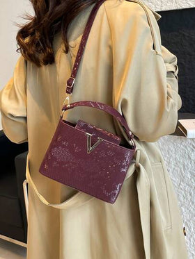 حقيبة يد فاخرة للنساء من علامة تجارية، حقيبة كبيرة بنقشة جلد التمساح عالية الجودة، حقيبة كتف عصرية متعددة الاستخدامات موديل 2025، سعة كبيرة، حقيبة يد عصرية، حقيبة كبيرة جديدة، عنصر مطابق ل- INS، حقيبة كتف كاجوال رجعية، حقيبة كتف، حقيبة كروس بودي لامعة عال