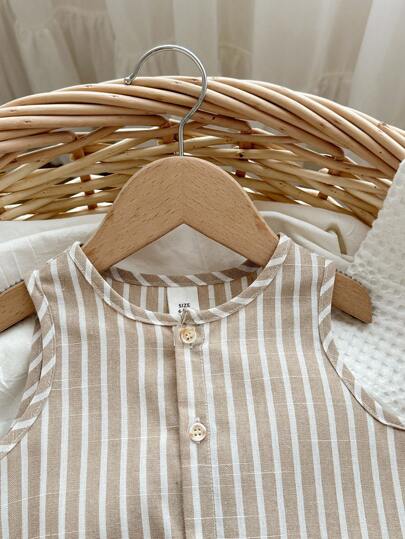 مجموعة بنطلون قصير وقبعة صياد للأطفال الرضع البنين/البنات، بتصميم مخطط ملون بالبرتقالي، ملابس صيفية عادية للعطلات