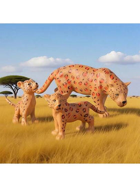 3 قطع مجموعة ألعاب نماذج حيوانات برية، الألبكة والأوكابي والكوالا والأسد والنمر والفهد، ألعاب تعليمية معرفية للأطفال، ديكورات وهدايا لحفلات عيد الميلاد وعيد الهالوين
