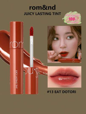 Rom&nd أحمر شفاه سائل رومند 13 EAT DOTORI، غلوس شفاه مرطب طويل الأمد، لون حيوي، نهاية لامعة، غلوس شفاه كوري، MLBB (شفتي ولكن أفضل)، خفيف ولين، مرطب بشكل عالي، غير لزج، مستحضرات تجميل كورية، طقم هدايا