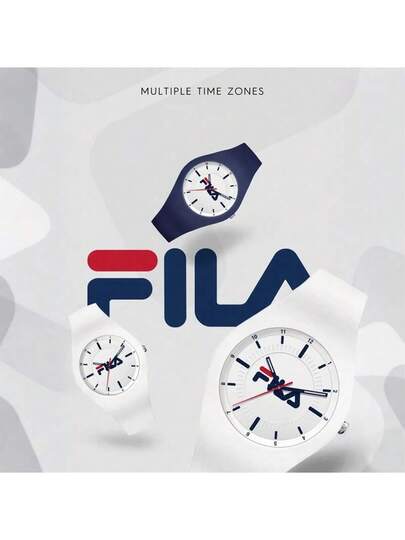 ساعة كوارتز للسيدات من FILA - قرص لؤلؤي وسوار من الجلد | ساعة هدية أنيقة لها - للمكتب والمناسبات والاستخدام اليومي