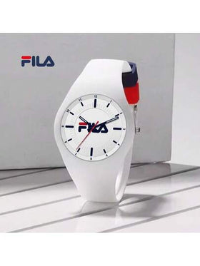 ساعة كوارتز للسيدات من FILA - قرص لؤلؤي وسوار من الجلد | ساعة هدية أنيقة لها - للمكتب والمناسبات والاستخدام اليومي