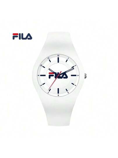 ساعة كوارتز للسيدات من FILA - قرص لؤلؤي وسوار من الجلد | ساعة هدية أنيقة لها - للمكتب والمناسبات والاستخدام اليومي