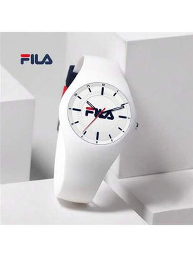ساعة كوارتز للسيدات من FILA - قرص لؤلؤي وسوار من الجلد | ساعة هدية أنيقة لها - للمكتب والمناسبات والاستخدام اليومي