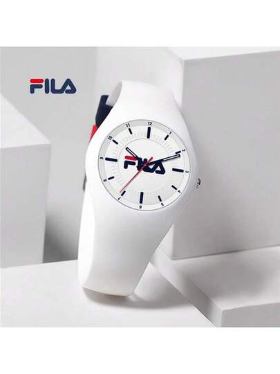 ساعة كوارتز للسيدات من FILA - قرص لؤلؤي وسوار من الجلد | ساعة هدية أنيقة لها - للمكتب والمناسبات والاستخدام اليومي