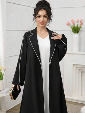 Yasmyna عبايات معطف كارديجان طويل بألوان متناسقة، ذو طراز أنيق، مناسب للخريف والشتاء
