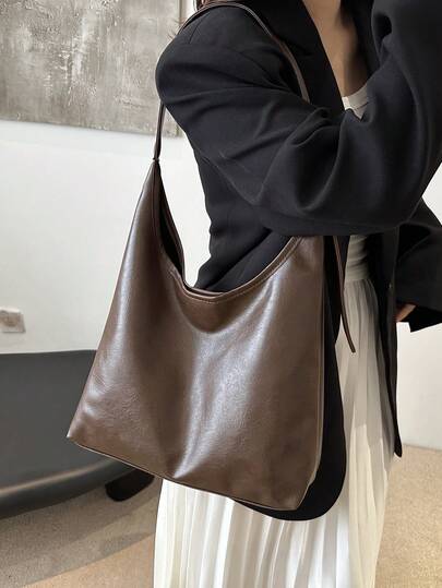 مجموعة من قطعتين حقيبة كاجوال كبيرة السعة للنساء بطراز رجعي، حقيبة كتف وحقيبة دلو عصرية متعددة الاستخدامات موديل 2026