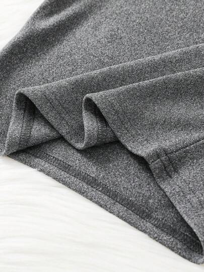 SHEIN 4 قطع مجموعة بيجاما للأولاد المراهقين تتكون من ملابس علوية كاجوال بياقة طاقم وأكمام طويلة وسراويل ضيقة بخصر مطاطي