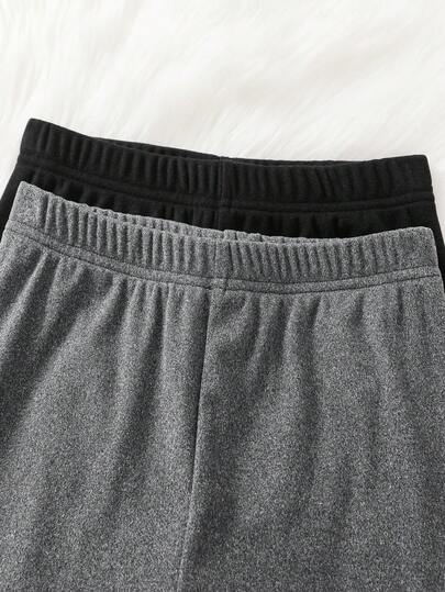 SHEIN 4 قطع مجموعة بيجاما للأولاد المراهقين تتكون من ملابس علوية كاجوال بياقة طاقم وأكمام طويلة وسراويل ضيقة بخصر مطاطي