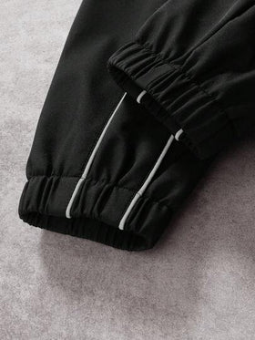 PAVTROS جاكيت قصيرة كاجوال متعددة الاستخدامات بأكمام طويلة، جاكيت ريشة سباق قصيرة مزودة بسحاب من تيك وير Y2K، خريفية، غرانج