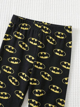 SUPERMAN X Cozy Pixies طقم بيجامة مكون من ملابس علوية كم طويل برقبة طاقم وبنطال طويل بخصر مطاطي ذو نمط كرتوني للأولاد، قطعتان، مصنوع من قماش ناعم محبوك