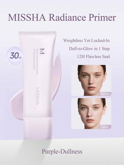 Missha قاعدة مكياج مشرقة من ميشا - مرطبة ومنعشة | تخفي المسام، تُرطب، تُشرق | قاعدة مكياج مثالية لتنقية المسام، ملمس خفيف مضاد للزيوت، ماركة مكياج للنساء، كونسيلر كامل التغطية، إنهاء مطفي طبيعي، العناية بالبشرة + المكياج 2 في 1، مناسبة للشتاء والربيع،...