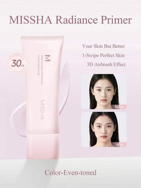Missha قاعدة مكياج مشرقة وملساء من ميشا - تضيء البشرة وتخفي المسام، مرطبة ومشرقة، قاعدة وجه مضيئة وتخفي المسام، بريمر خفيف للتحكم بالزيوت، مكياج جمالي للنساء والفتيات، كريم كامل التغطية، نهاية مطفأة طبيعية، العناية بالبشرة + المكياج 2 في 1 للشتاء والرب...