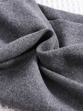 SHEIN سروال ضيق للمراهقات قطعتان من الفليس الحراري مع زخرفة رقعة الخصر