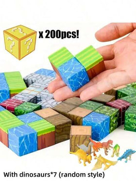 3 +لبنات بناء مغناطيسية تعليمية -عشوائي 50/100/200/250/500 قطعة لبنات مغناطيسية مكعبات للتكديس، ألعاب استشعارية STEM لأطفال البنات والأولاد أكثر من 3 سنوات، هدية عيد ميلاد