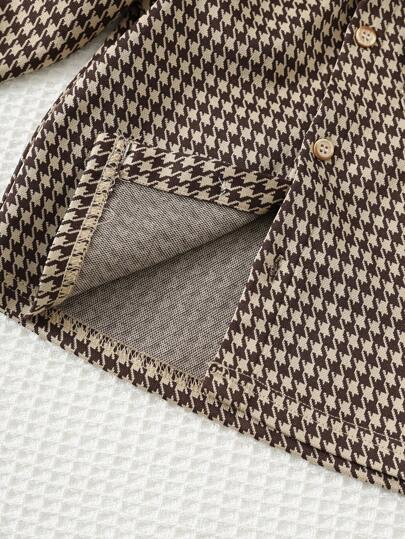 Cozy Pixies مجموعة سترة كارديجان بياقة طويلة الأكمام وبنطال بخصر مطاطي لون أزرق للأطفال الصبيان، قطعتان