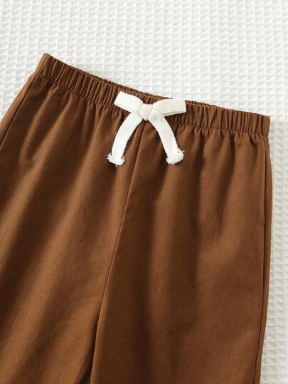 Cozy Pixies مجموعة سترة كارديجان بياقة طويلة الأكمام وبنطال بخصر مطاطي لون أزرق للأطفال الصبيان، قطعتان