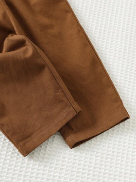 Cozy Pixies مجموعة سترة كارديجان بياقة طويلة الأكمام وبنطال بخصر مطاطي لون أزرق للأطفال الصبيان، قطعتان