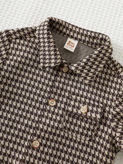 Cozy Pixies مجموعة سترة كارديجان بياقة طويلة الأكمام وبنطال بخصر مطاطي لون أزرق للأطفال الصبيان، قطعتان