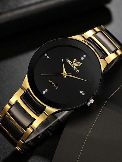 4 قطع/مجموعة ساعات زوجية كاجوال دائرية عصرية وشاملة، ساعات كوارتز بسوار من الصلب البسيطة مع قلادة قلب، مناسبة للزفاف والحفلات والعطلات والعودة للمدرسة والكريسماس والاستخدام اليومي، هدية مثالية للأزواج