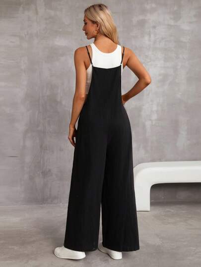 SHEIN Essnce جمبسوت نسائية، جمبسوت لون واحد، موضة صيفية