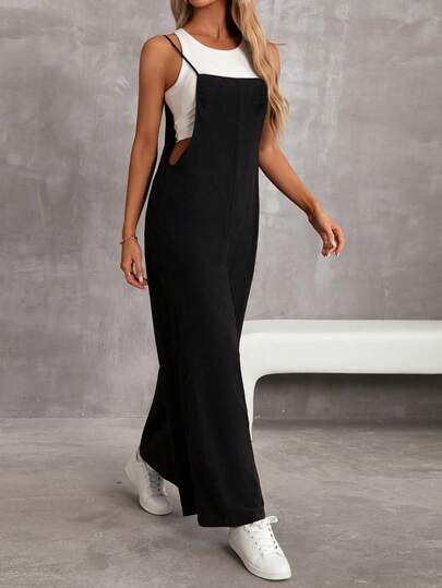 SHEIN Essnce جمبسوت نسائية، جمبسوت لون واحد، موضة صيفية