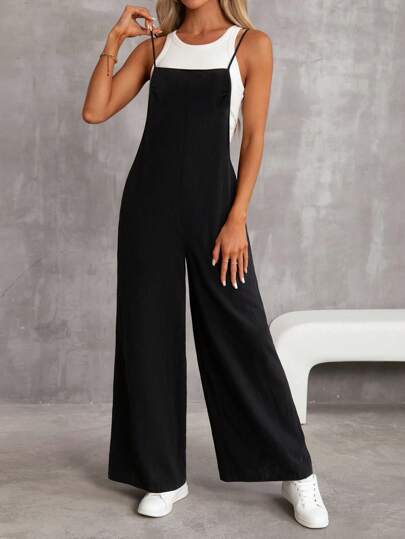 SHEIN Essnce جمبسوت نسائية، جمبسوت لون واحد، موضة صيفية