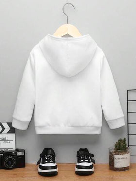 SHEIN طباعة رائد الفضاء، بلوزة رياضية قطنية مريحة لأطفال صغار بنمط رائد الفضاء عادي، مناسبة للخريف والشتاء