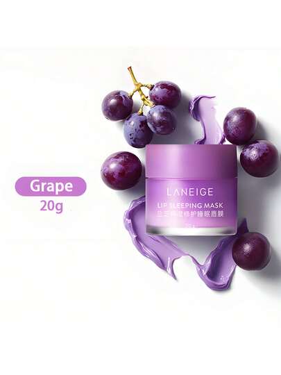 Laneige 20 جرام/0.7 أونصة قناع نوم للشفاه بنكهة العنب: #مغذي ومرطب #ناعم وطري ومرطب للشفاه