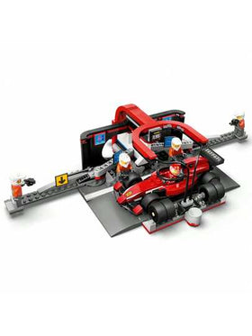 LEGO سيارة فيراري لعبة مع فريق الصيانة والسباق - لعبة سيارة سباق نموذجية - مجموعة ألعاب بناء للأطفال - هدية عيد ميلاد للأولاد والبنات في سن 6 سنوات - 60443