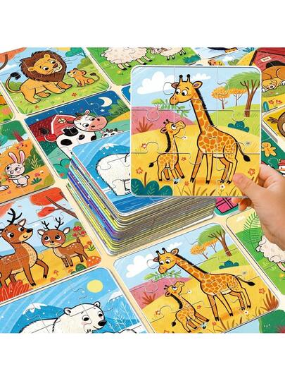 beartale 36 قطعة مجموعة ألغاز DIY، تتميز بتصاميم ملونة للحيوانات والديناصورات والمركبات، مناسبة لأطفال ما قبل المدرسة، تساعد على تطوير المهارات الحركية والتنسيق. هذه لعبة الألغاز تجمع بين مبادئ مونتيسوري، مزجًا بين التعليم والترفيه، مما يجعلها خيارًا مثال