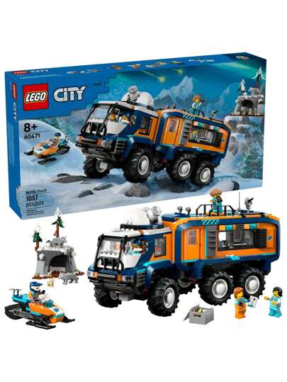 LEGO شاحنة مختبر استكشاف القطب الشمالي - لعبة بناء علمية - مجموعة لعب تظاهرية للأولاد والبنات من عمر 8 سنوات فما فوق - شاحنة لعبة قابلة للبناء للأطفال مع 5 شخصيات صغيرة - فكرة هدية لأعياد الميلاد - 60471