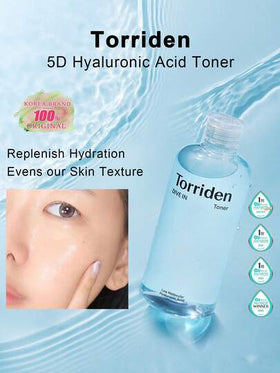 Torriden مرطب الوجه بحمض الهيالورونيك منخفض الوزن الجزيئي بسعة 300 مل | رذاذ الوجه منخفض الرقم الهيدروجيني، مرطب ومرطب، مناسب للبشرة الحساسة والجافة والدهنية | العناية بالبشرة النباتية الكورية | مستحضرات التجميل الكورية، طقم هدايا