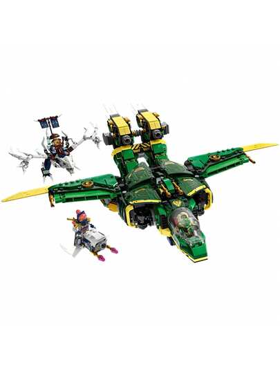 LEGO لعبة بناء طائرة ميكانيكية لويد نينجاجو - طقم بناء نموذجي للأولاد والبنات، من عمر 9 سنوات فما فوق - مجموعة ألعاب قابلة للتحويل للأطفال 5 شخصيات لعب نينجا صغيرة - فكرة هدية لأعياد الميلاد - 71845
