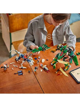 LEGO لعبة بناء طائرة ميكانيكية لويد نينجاجو - طقم بناء نموذجي للأولاد والبنات، من عمر 9 سنوات فما فوق - مجموعة ألعاب قابلة للتحويل للأطفال 5 شخصيات لعب نينجا صغيرة - فكرة هدية لأعياد الميلاد - 71845